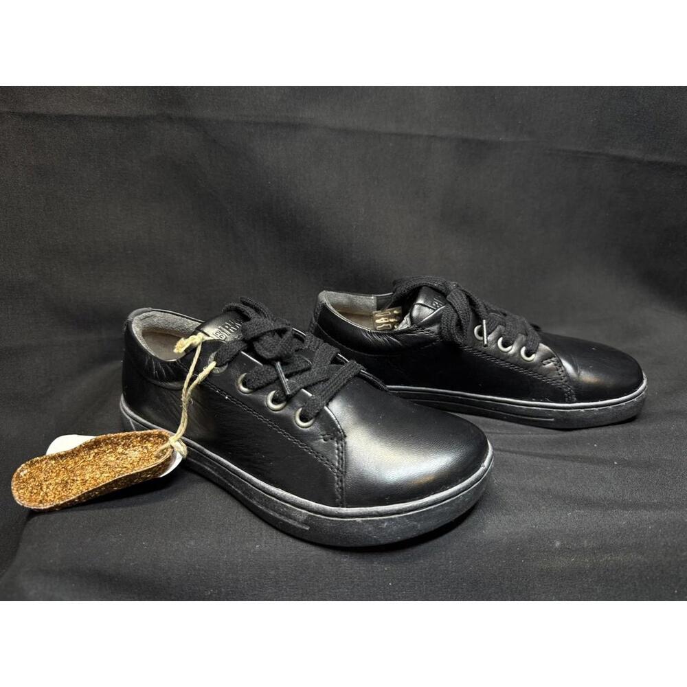 Birkenstock Arran Shoes Kids Size 30 Black Leather Lace Up Sneakers Regular Fit